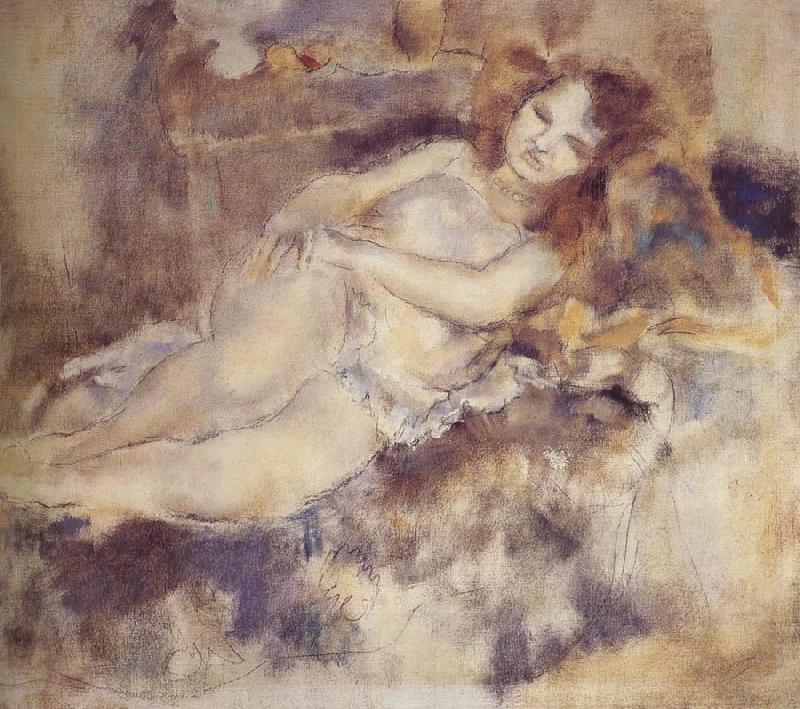 Jules Pascin Dancer lean on window